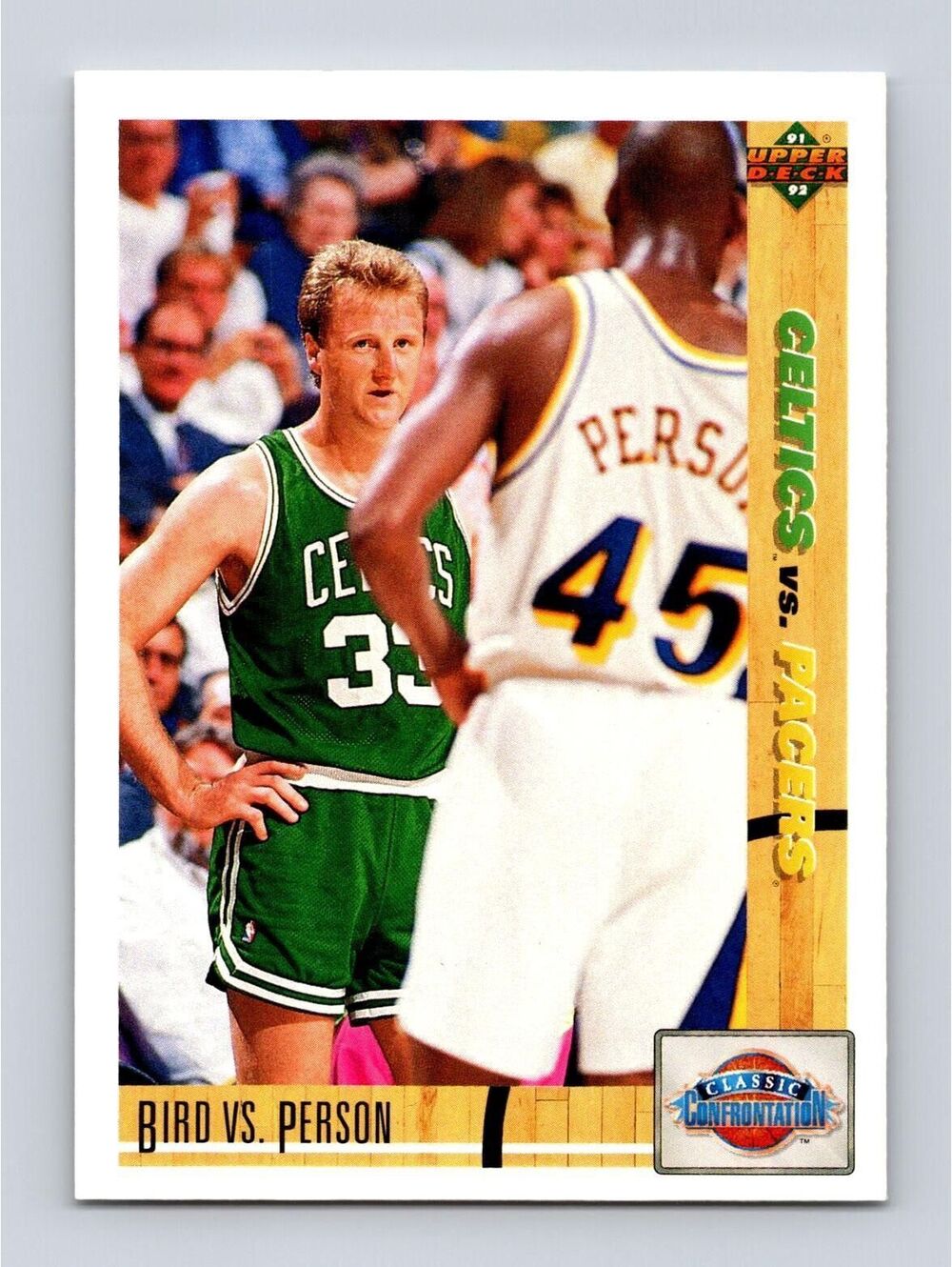 1991-92 Upper Deck #30 Bird vs. Person Basketball Card